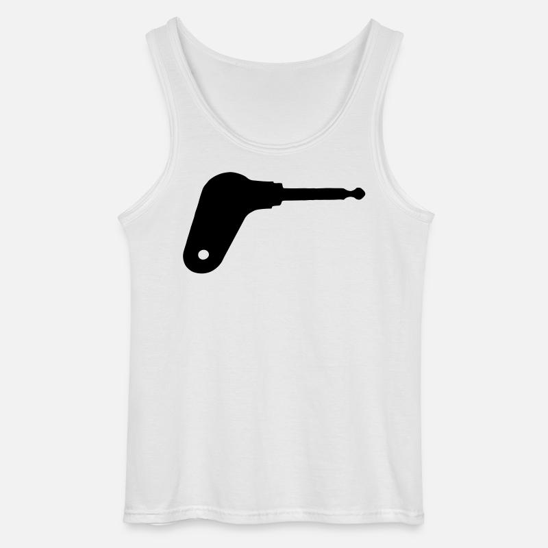 Oldtimer tractor ignition key - Gildan Men’s Tank Top - white