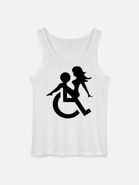 Rollstuhlfreund - Gildan Männer Tank Top - Weiß