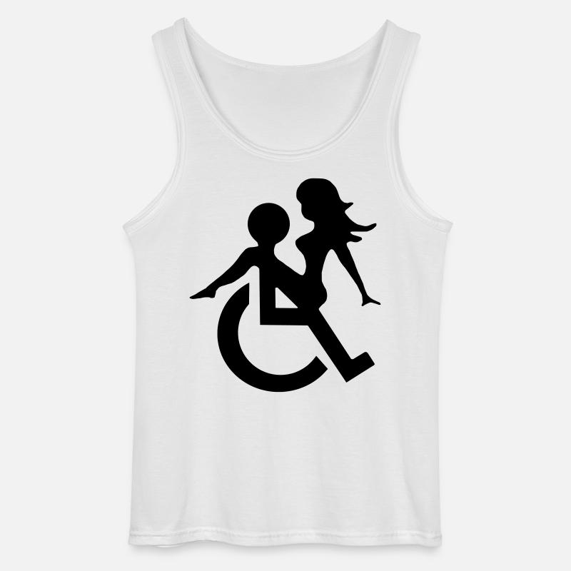 Rollstuhlfreund - Gildan Männer Tank Top - Weiß