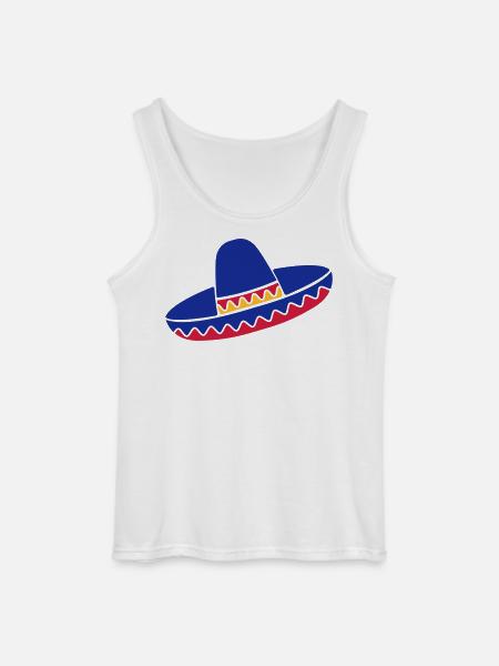 Sombrero Azul de Fiesta - Gildan Men’s Tank Top - white