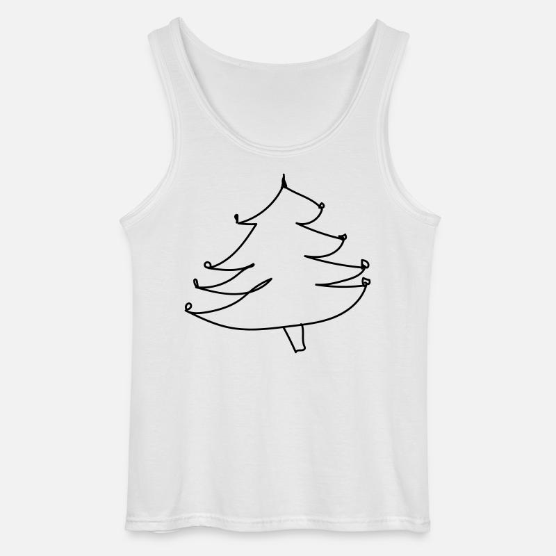 Weihnachtsbaum-Pullover (falscher Weihnachts-Pullover) - Gildan Männer Tank Top - Weiß