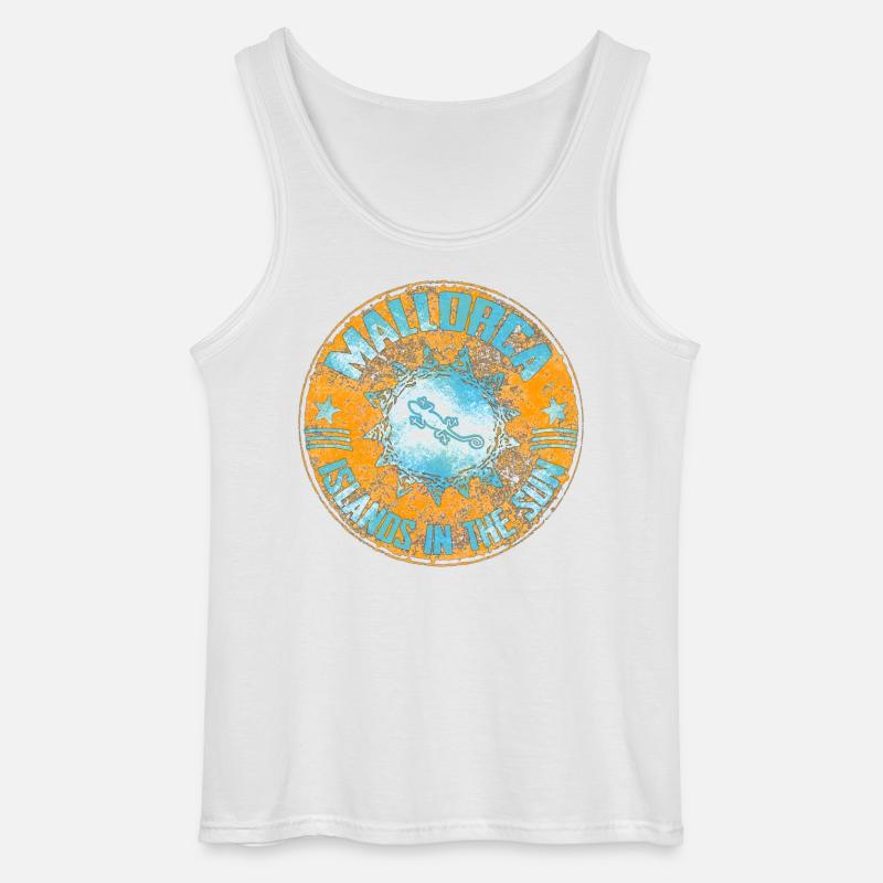 Lizard im Mandala Design - Gildan Männer Tank Top - Weiß
