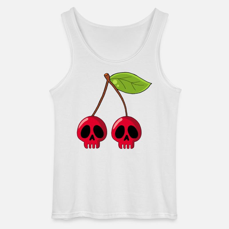 Kirschschädel - Gildan Männer Tank Top - Weiß