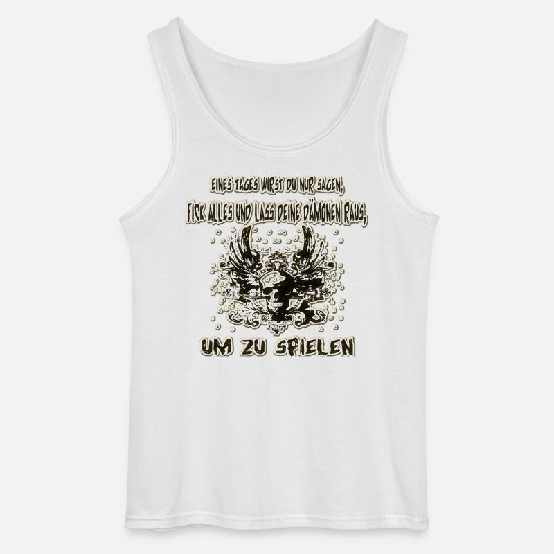 Dämon raus lassen - Gildan Männer Tank Top - Weiß