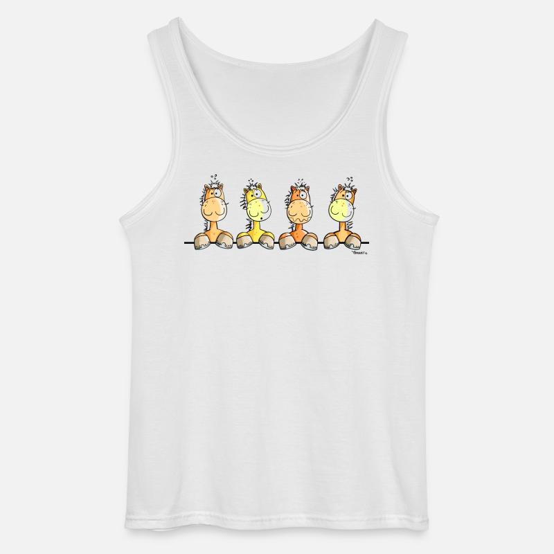 Das Pferde Team - Gildan Männer Tank Top - Weiß