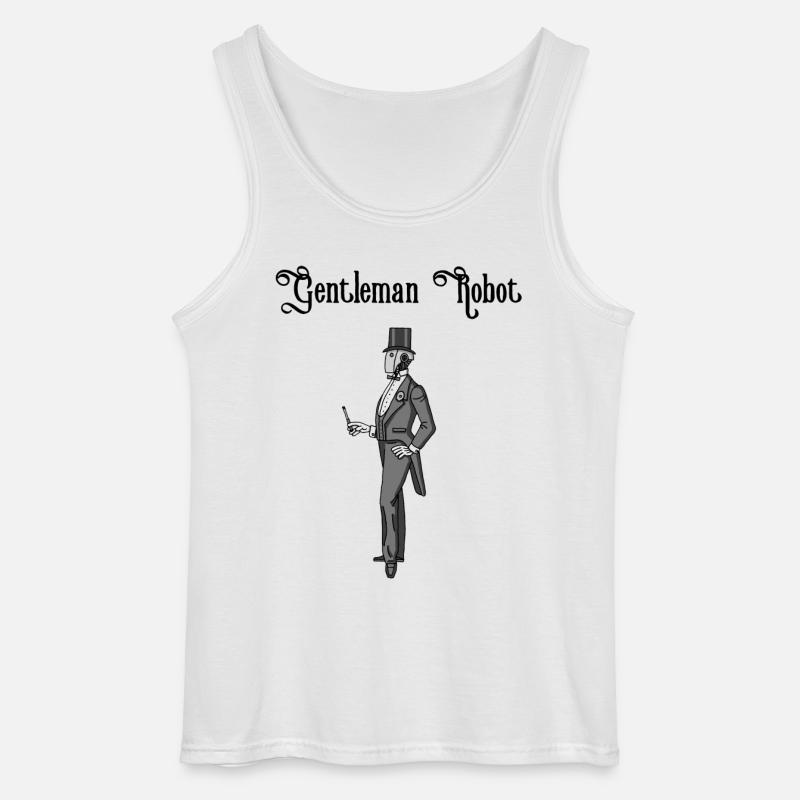 Edelroboter - Gildan Männer Tank Top - Weiß