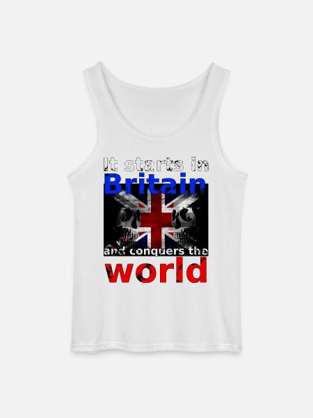 Britain - Gildan Men’s Tank Top - white