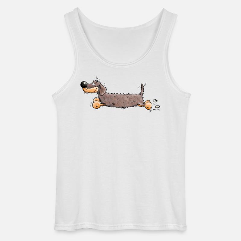 Flotter Dackel - Gildan Männer Tank Top - Weiß