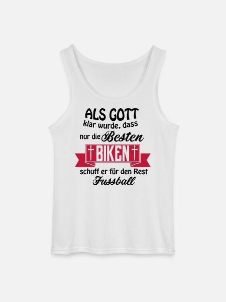 Gott biken - Gildan Männer Tank Top - Weiß