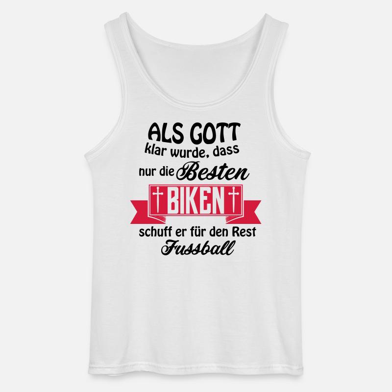 Gott biken - Gildan Männer Tank Top - Weiß