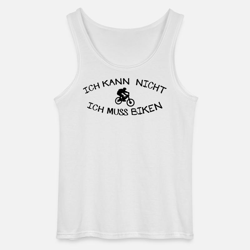 Kann nicht muss Biken - Gildan Männer Tank Top - Weiß