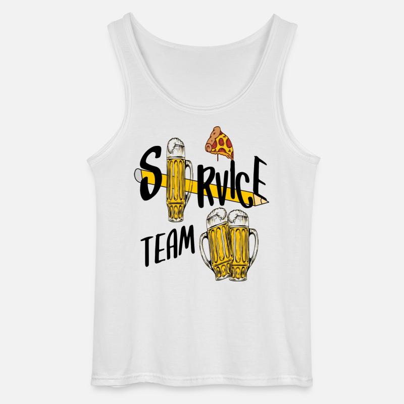 Service Team Bier - Gildan Männer Tank Top - Weiß