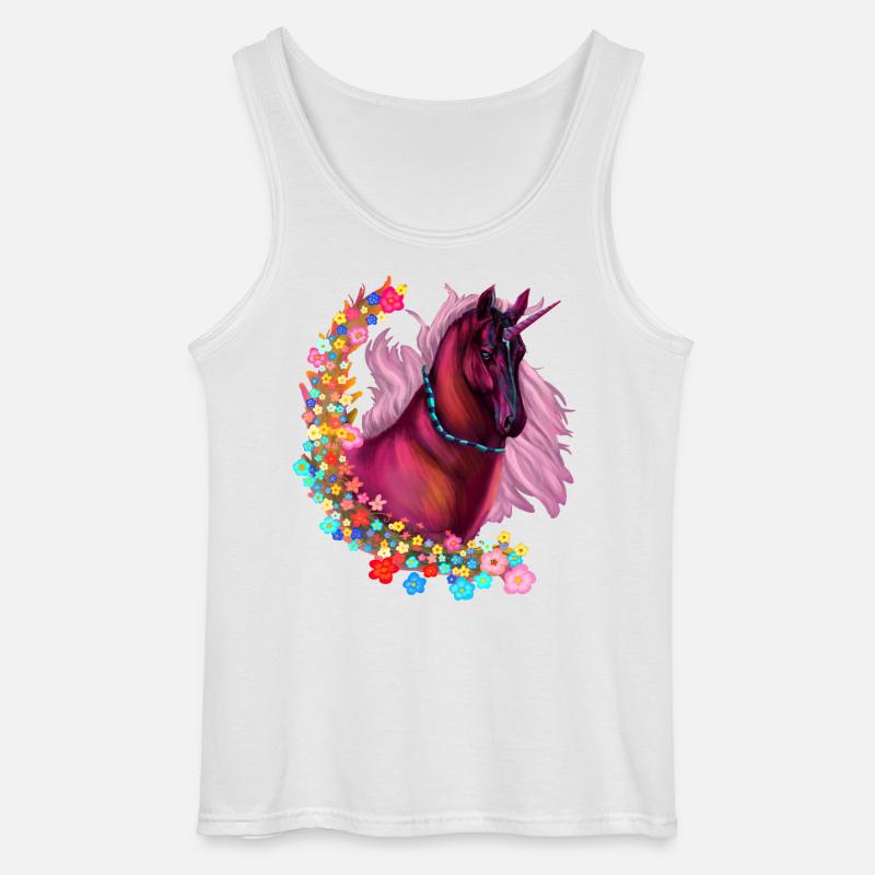 Rosa Einhorn - Gildan Männer Tank Top - Weiß