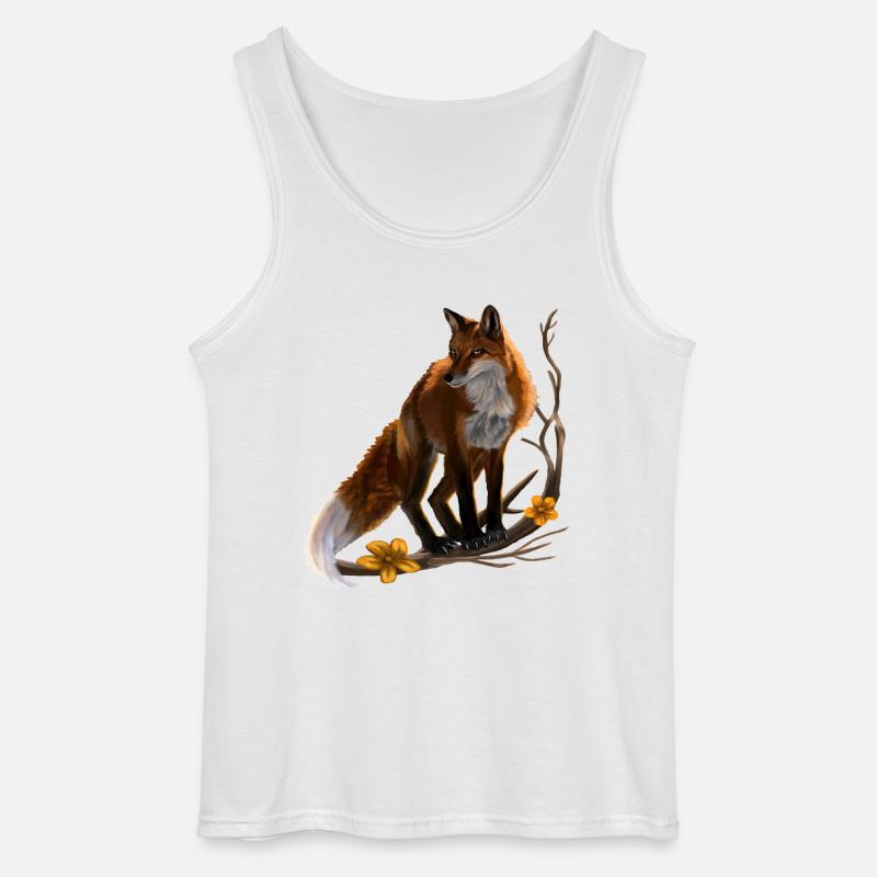 fox - Gildan Men’s Tank Top - white