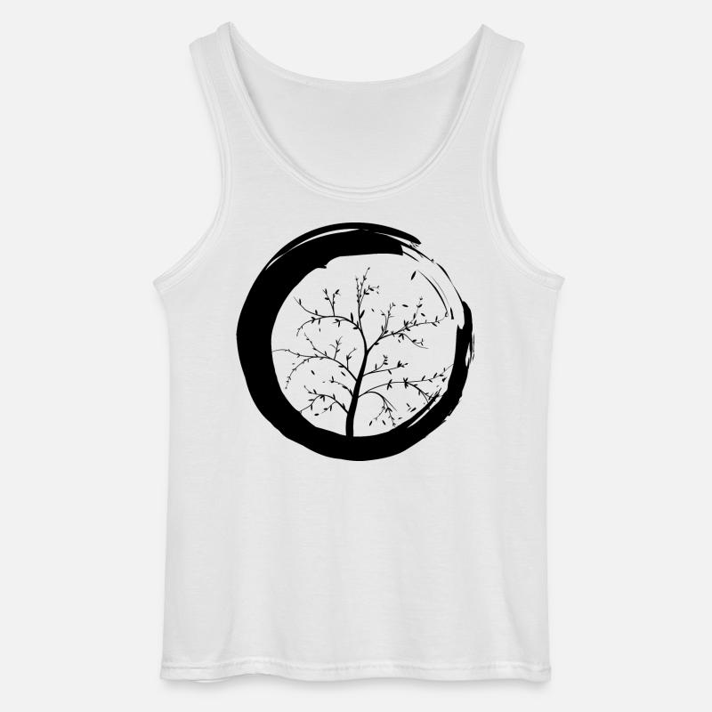 Lebensbaum Zen Baum Herbst - Gildan Männer Tank Top - Weiß
