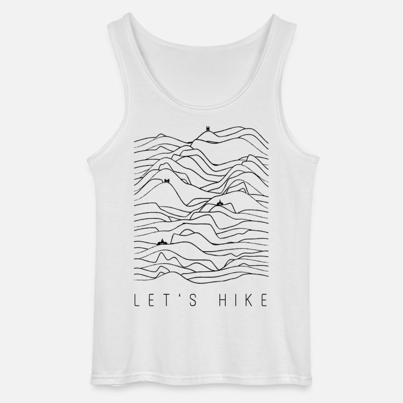 Wanderung - Wanderer - Hiking - Let's hike - Gildan Männer Tank Top - Weiß