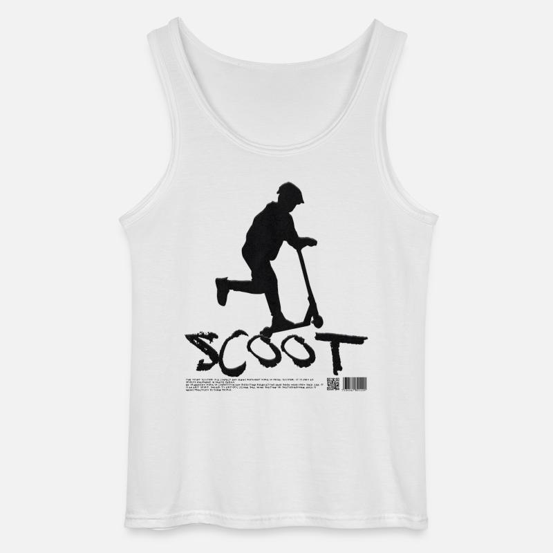 Kickscooter Freestyle Scooting - Gildan Männer Tank Top - Weiß