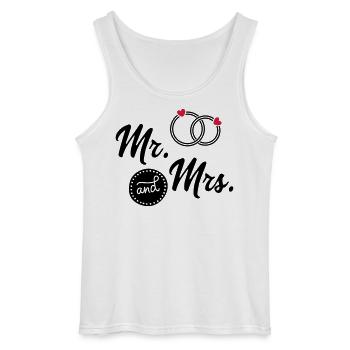 wedding - Gildan Men’s Tank Top - white - Front - AI Model Male 185 dark (185cm)