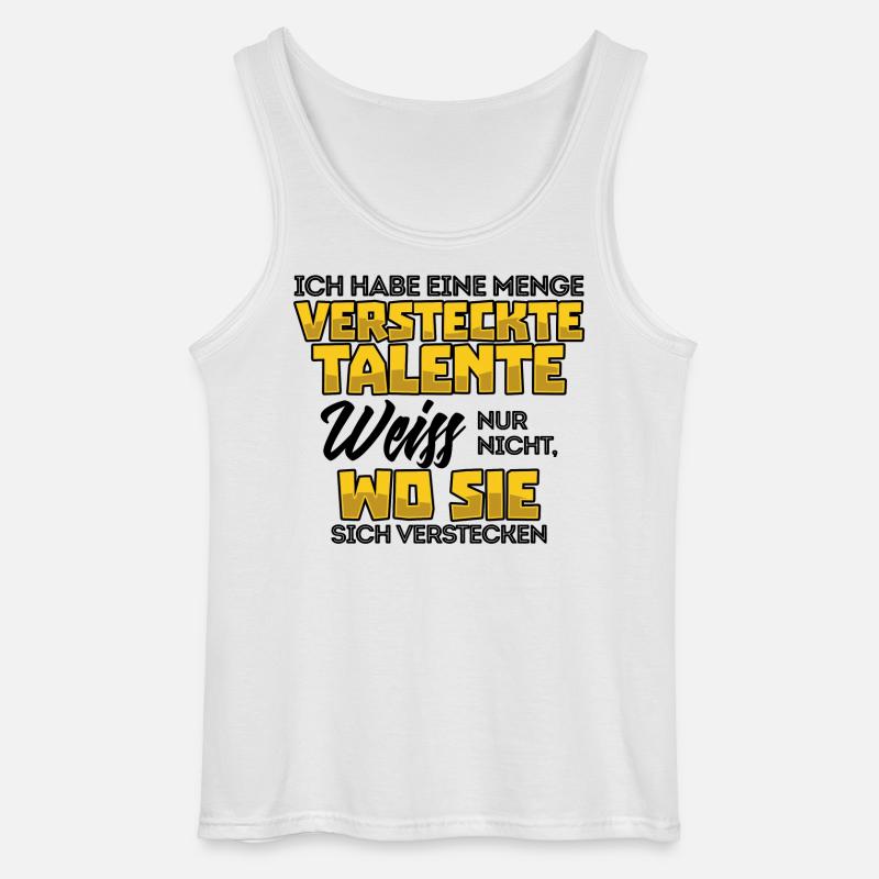 Lustig Witz Cool Statement - Gildan Männer Tank Top - Weiß