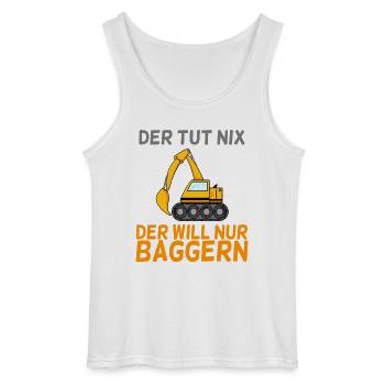 Bagger Baggern - Gildan Männer Tank Top - Weiß - Vorne - AI Model Male 185 dark (185cm)