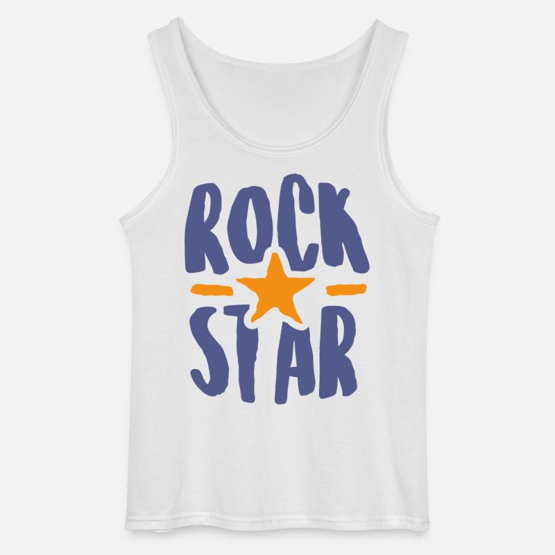 rock star - Canotta da uomo Gildan - bianco