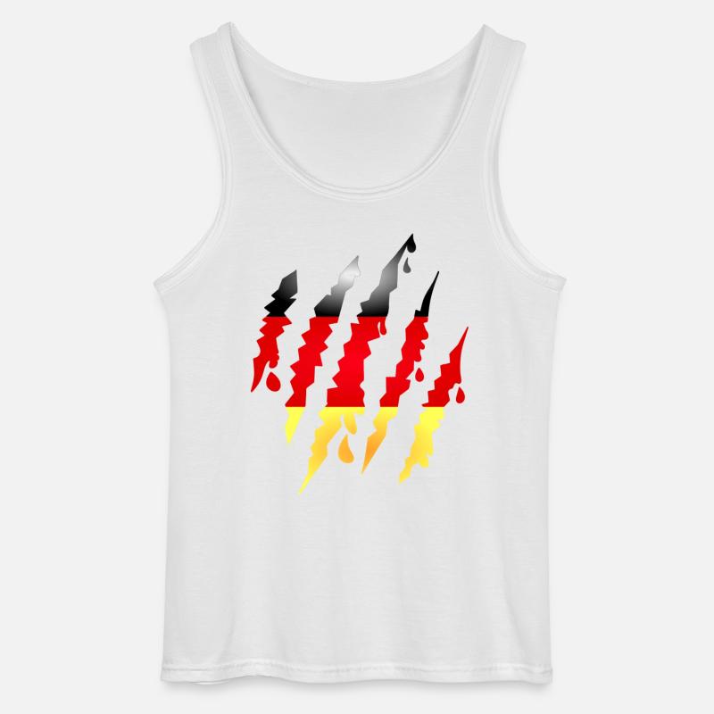 Claw scratches with Germany flag - Gildan Men’s Tank Top - white