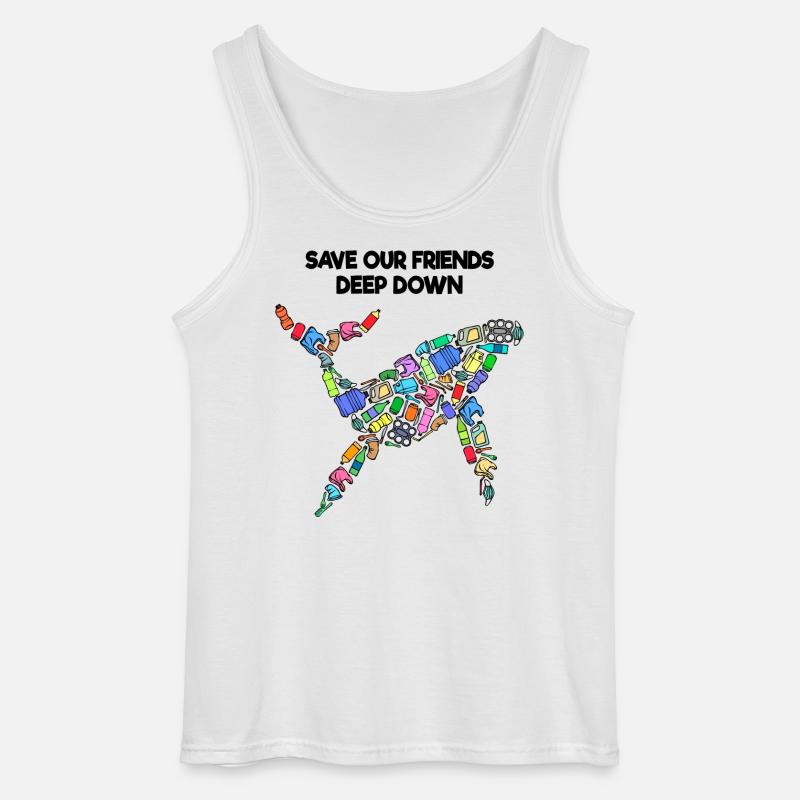 Artenschutz Erde Umwelt Statement - Gildan Männer Tank Top - Weiß