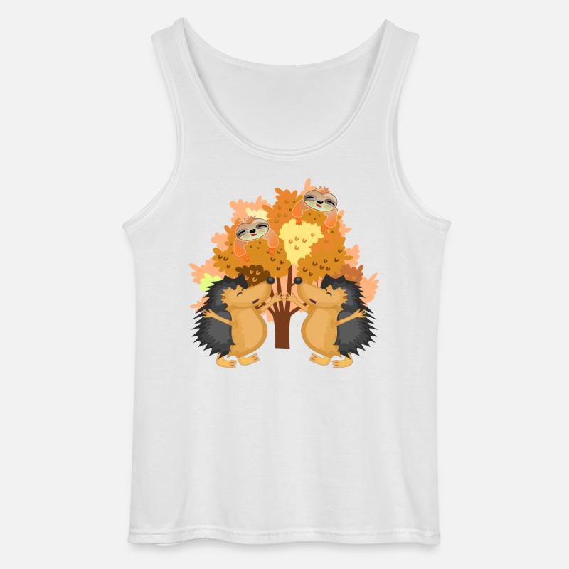 HERBST IGEL FAULTIERE - Gildan Männer Tank Top - Weiß