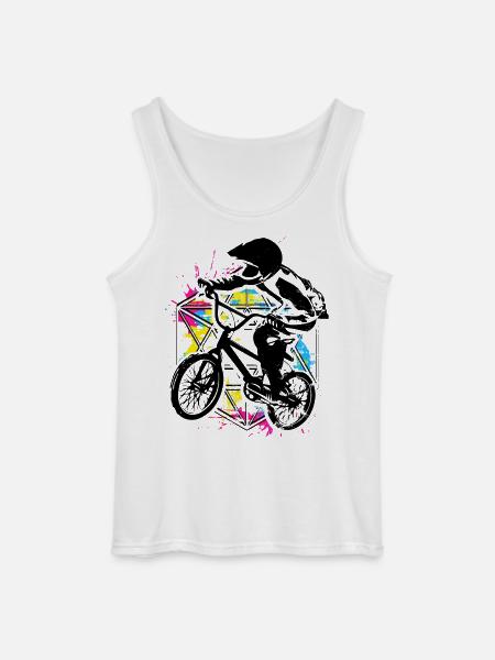 Bmx Racing Retro Bunt - Bmx Fahrrad - Bmx Cykel - Gildan tanktop til mænd - hvid
