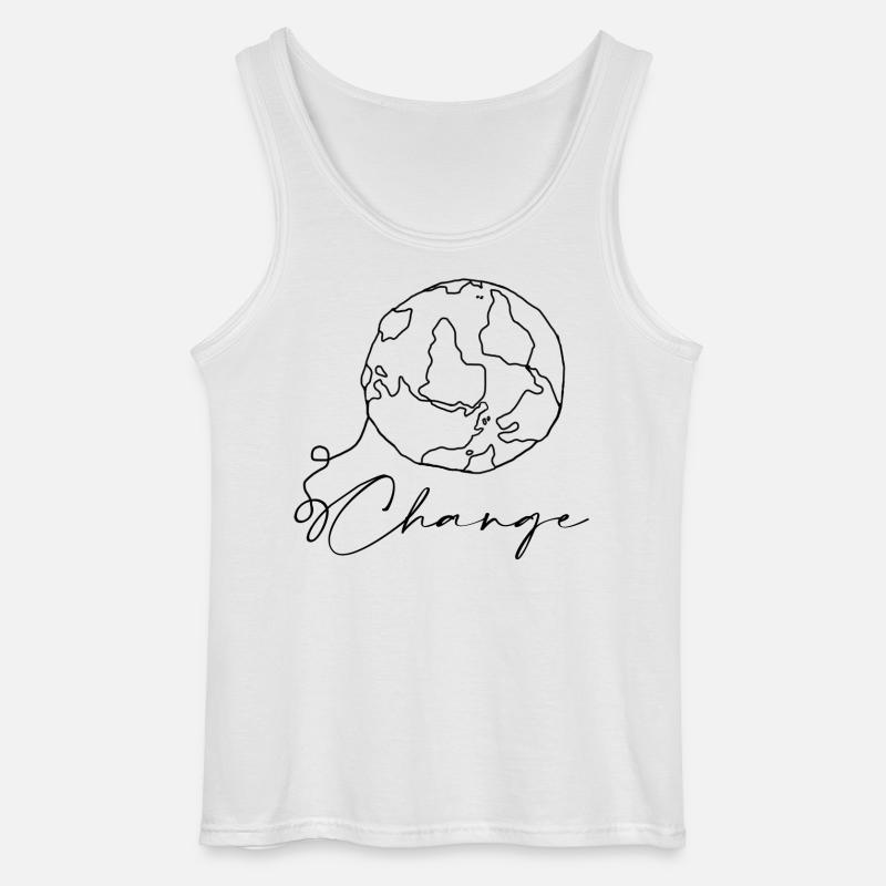 World - Gildan Männer Tank Top - Weiß
