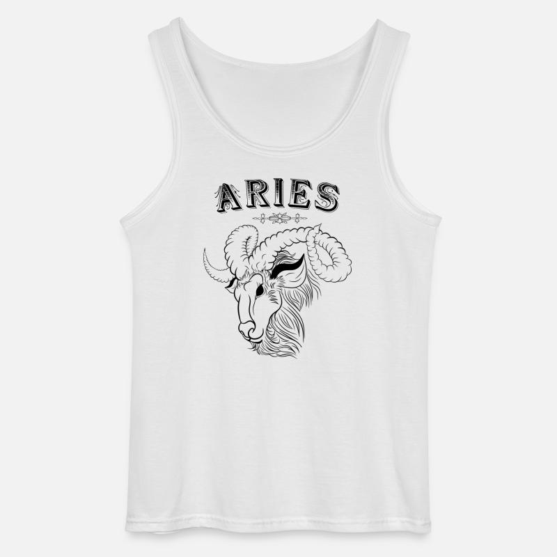 Aries Sternzeichen Widder - Gildan Männer Tank Top - Weiß