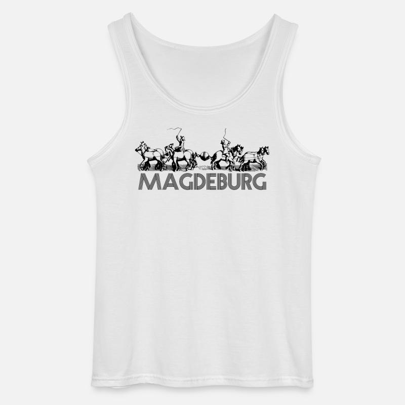 Magdeburg - Guericke Experiment - Gildan Männer Tank Top - Weiß