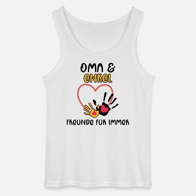 Großmutter Enkel Statement Oma - Gildan Männer Tank Top - Weiß