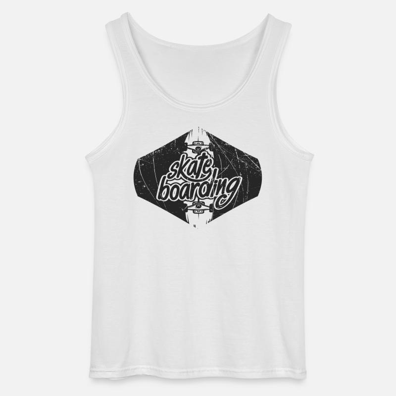 Skateboarding Skateboard - Gildan Männer Tank Top - Weiß
