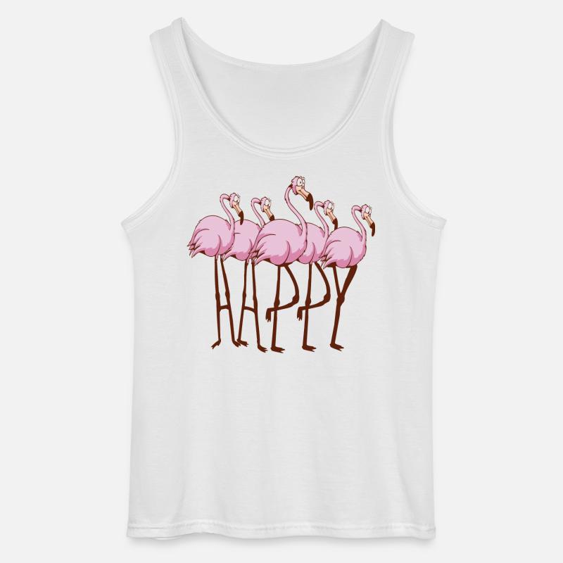 Flamingos - Gildan Männer Tank Top - Weiß