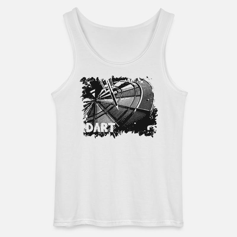 Dartscheibe - Dart - Dartpfeile - Gildan Männer Tank Top - Weiß