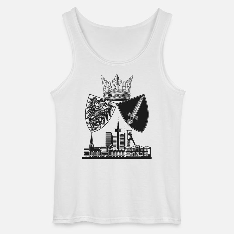 Essen - Skyline - Wappen - Gildan Männer Tank Top - Weiß