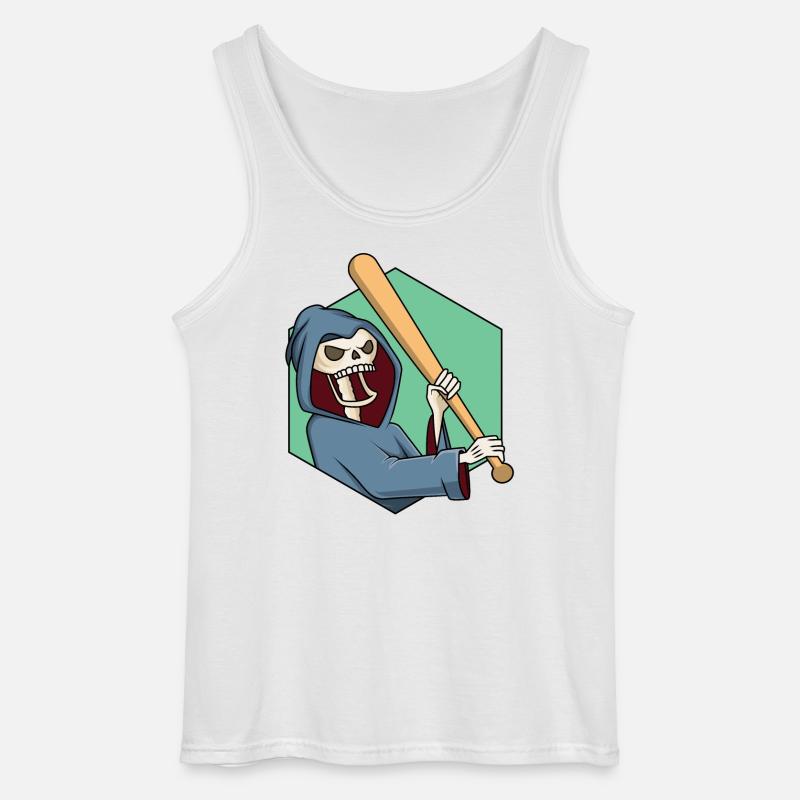 Sensenmann mit Baseballschläger - Gildan Männer Tank Top - Weiß