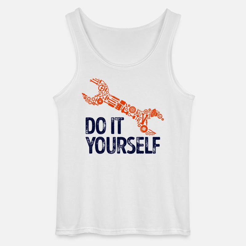 Auto Schraubenschlüssel Statement Schrauber - Gildan Männer Tank Top - Weiß