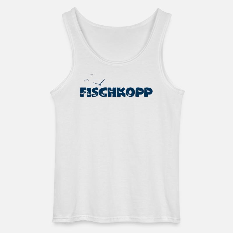 Fischkopp - Gildan Männer Tank Top - Weiß