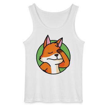 Facepalm Fox - Débardeur Gildan Homme - blanc - Devant - AI Model Male 185 dark (185cm)