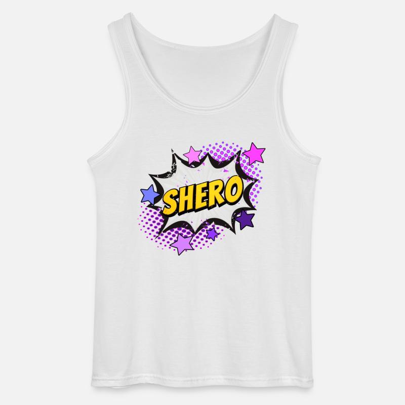 Shero - die Heldin - Gildan Männer Tank Top - Weiß
