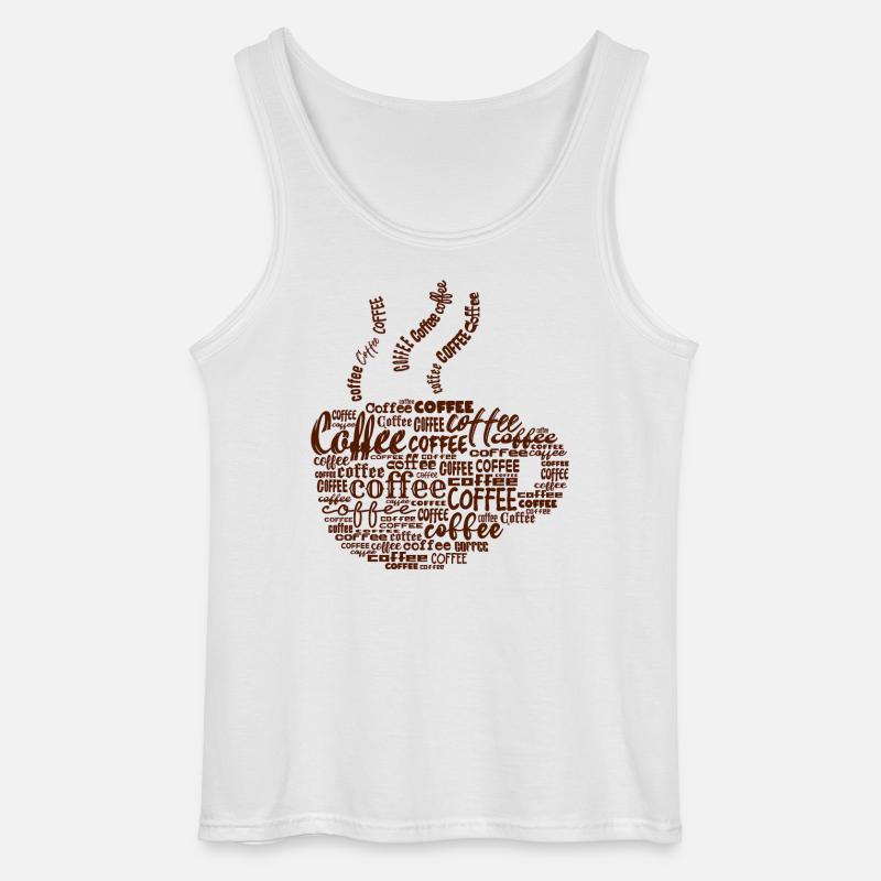 Kaffeetasse Kaffee Kaffeetrinker Kaffeeliebhaber - Gildan Männer Tank Top - Weiß