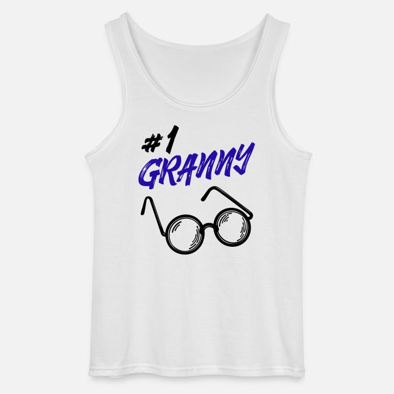Omi Brille Statement Oma Beste Großmutter - Gildan Männer Tank Top - Weiß