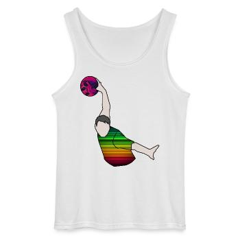 Tenpin Bowler - Gildan Men’s Tank Top - white - Front - AI Model Male 185 dark (185cm)