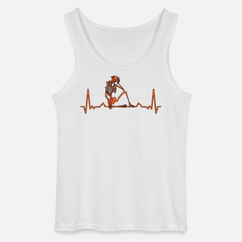 Herzfrequenz vom Skelett - Gildan Männer Tank Top - Weiß