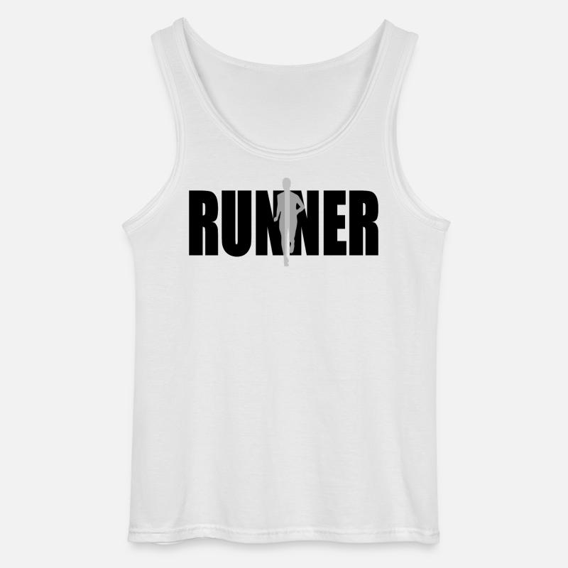 Runner - Gildan Männer Tank Top - Weiß