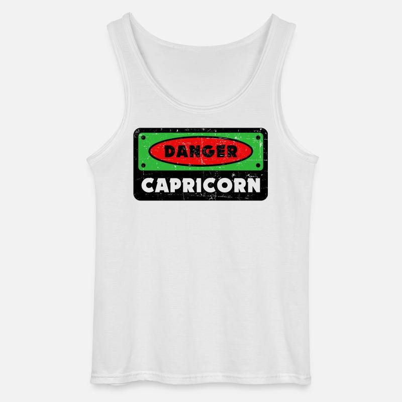 Cool Tierkreiszeichen Steinbock Statement Horoskop - Gildan Männer Tank Top - Weiß