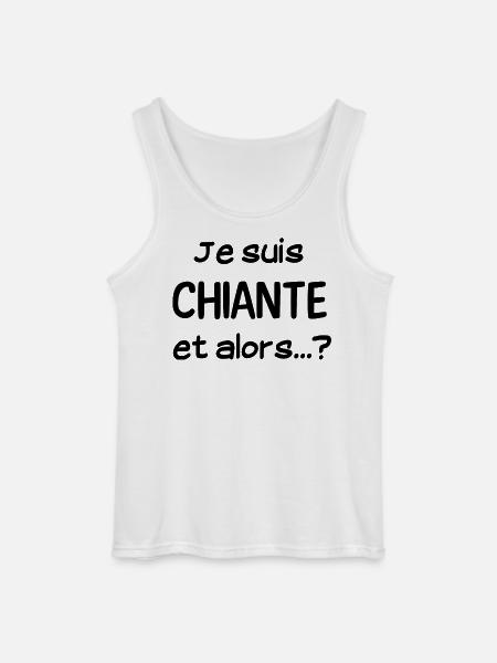 Je suis chiante - Débardeur Gildan Homme - blanc