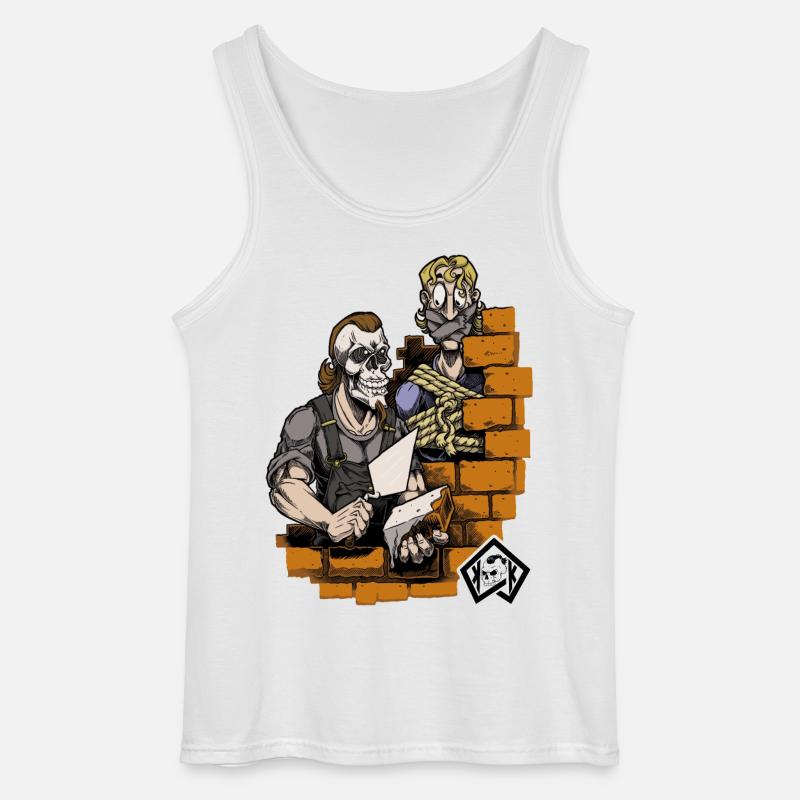 Bricklayer, master mason, craftsman, construction technician - Gildan Men’s Tank Top - white